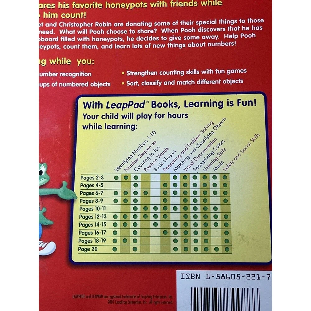 LeapFrog LeapStart Pre-Math Disney Winnie the Pooh: Lots & Lots of Honeypots